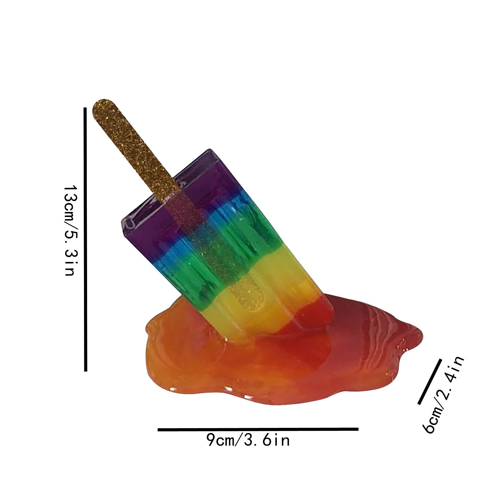 Melting Popsicle Sculpture - Creative Melting Ice Cream Resin Home Decor