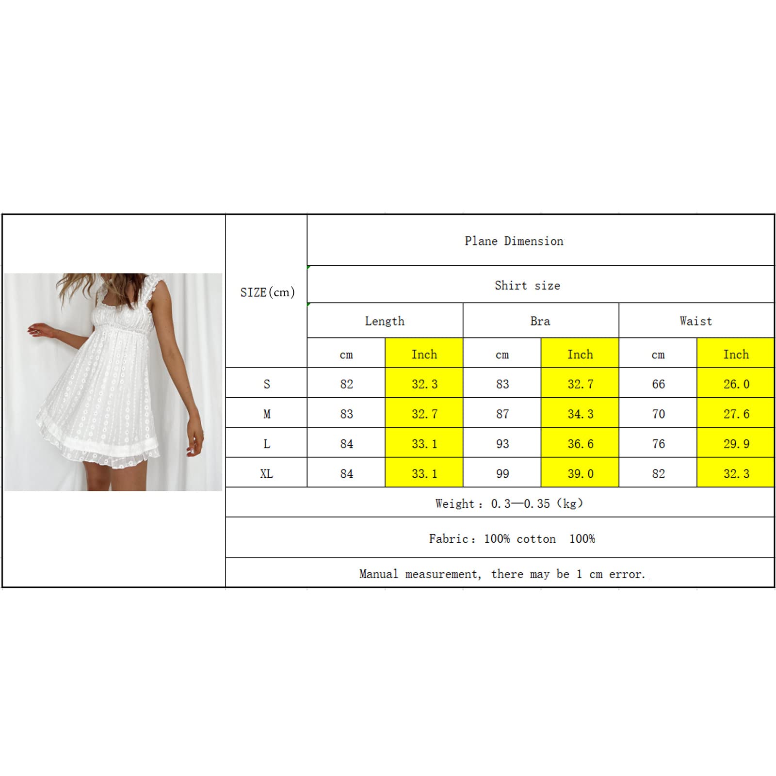 Womens Summer Sleeveless Floral Embroidery Loose A-line Dress for Beach Club Party