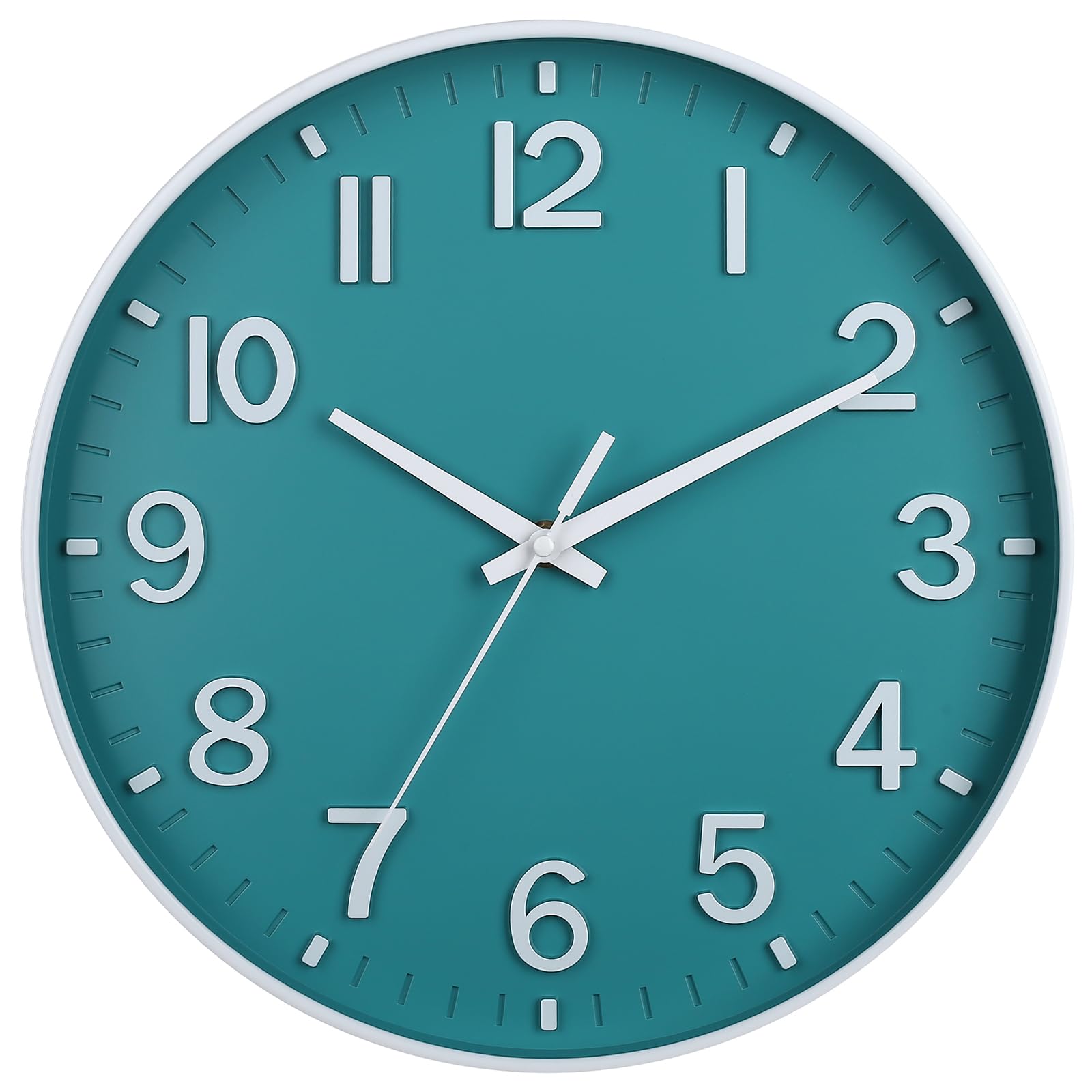 Wall Clocks Battery Operated - 12 inch Silent Non Ticking Modern