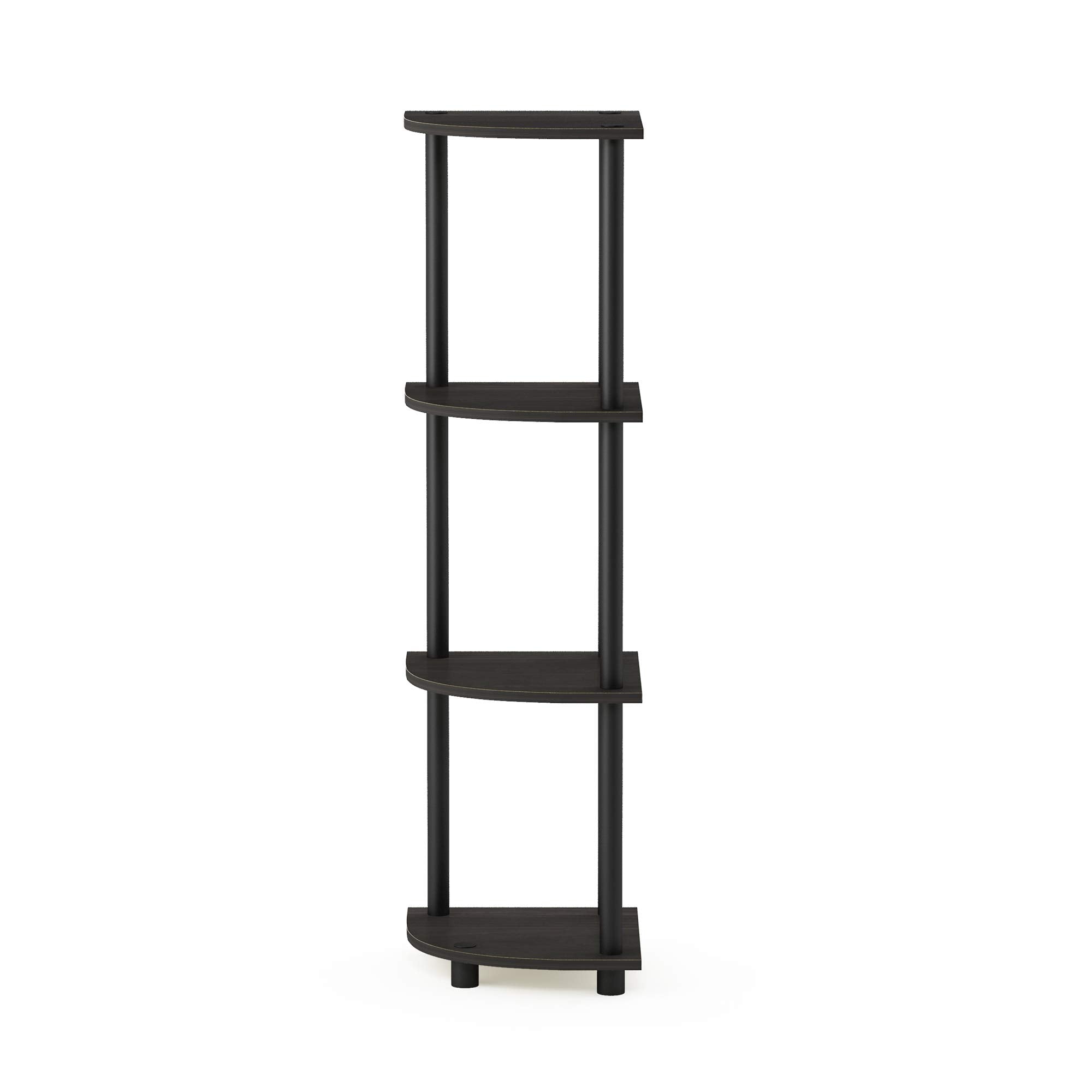 Three-Tier Round Tube Reversible Corner Display Rack Multipurpose Shelving Unit