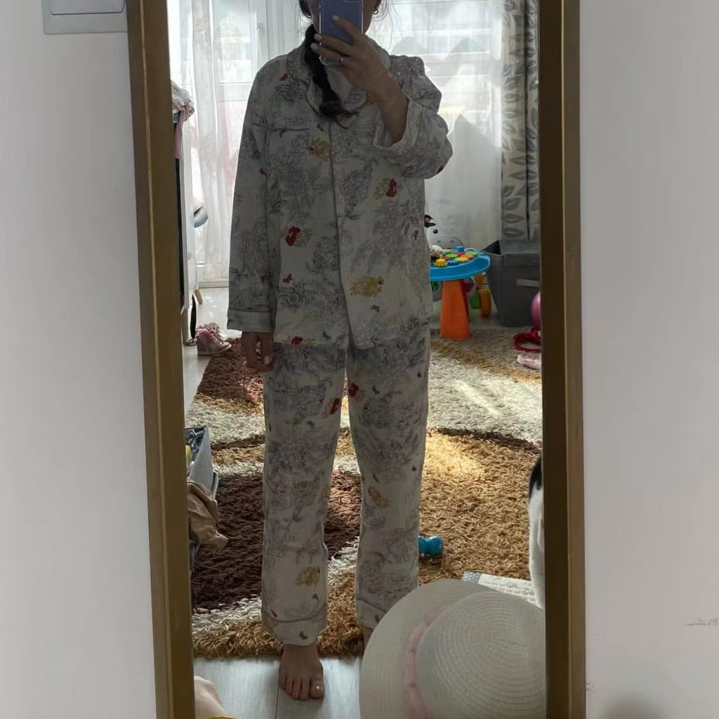 Women Linen Set Coquette Womens Pajamas Set - Old Money Aesthetic Lounge Sets