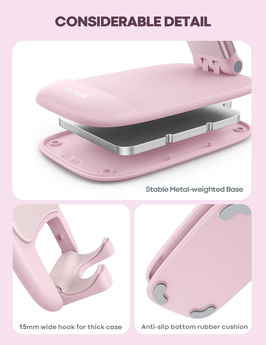 Phone Stand â€?Desktop Cell Phone Holder for Office Desk (4-8")