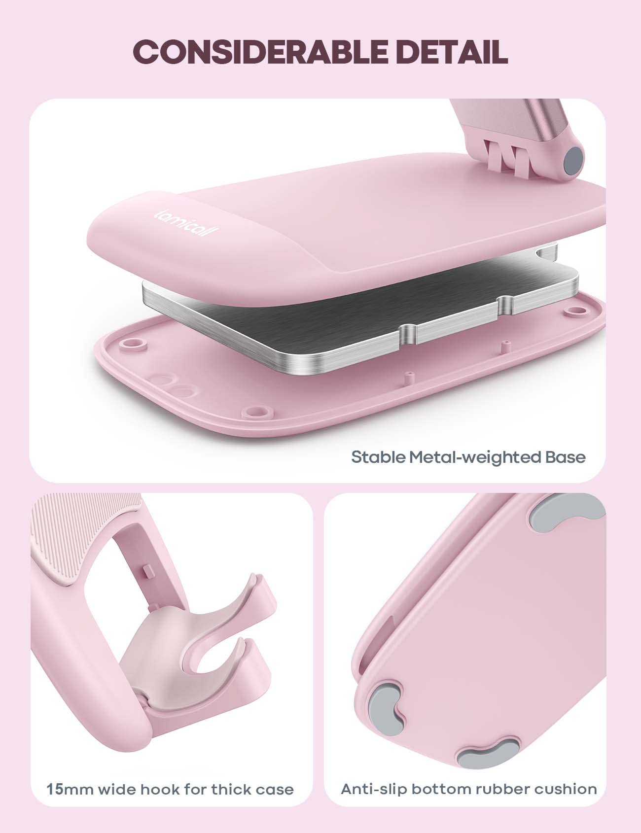 Phone Stand â€?Desktop Cell Phone Holder for Office Desk (4-8")