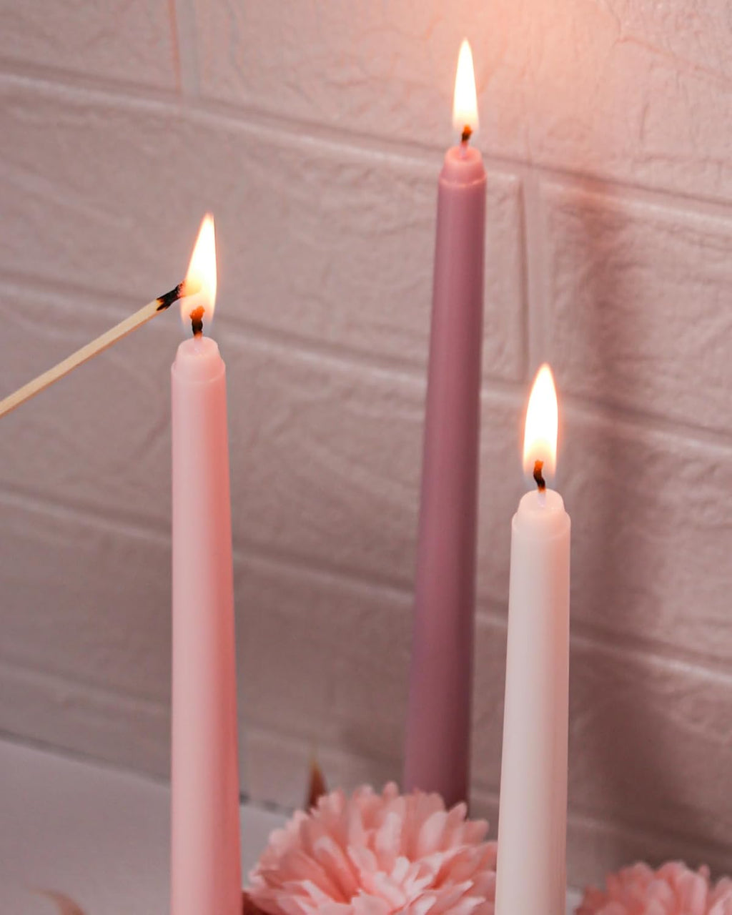 Taper Candles Unscented Smokeless Long Tall Tapered Candle for Candlesticks SticksHome Decor Dinner
