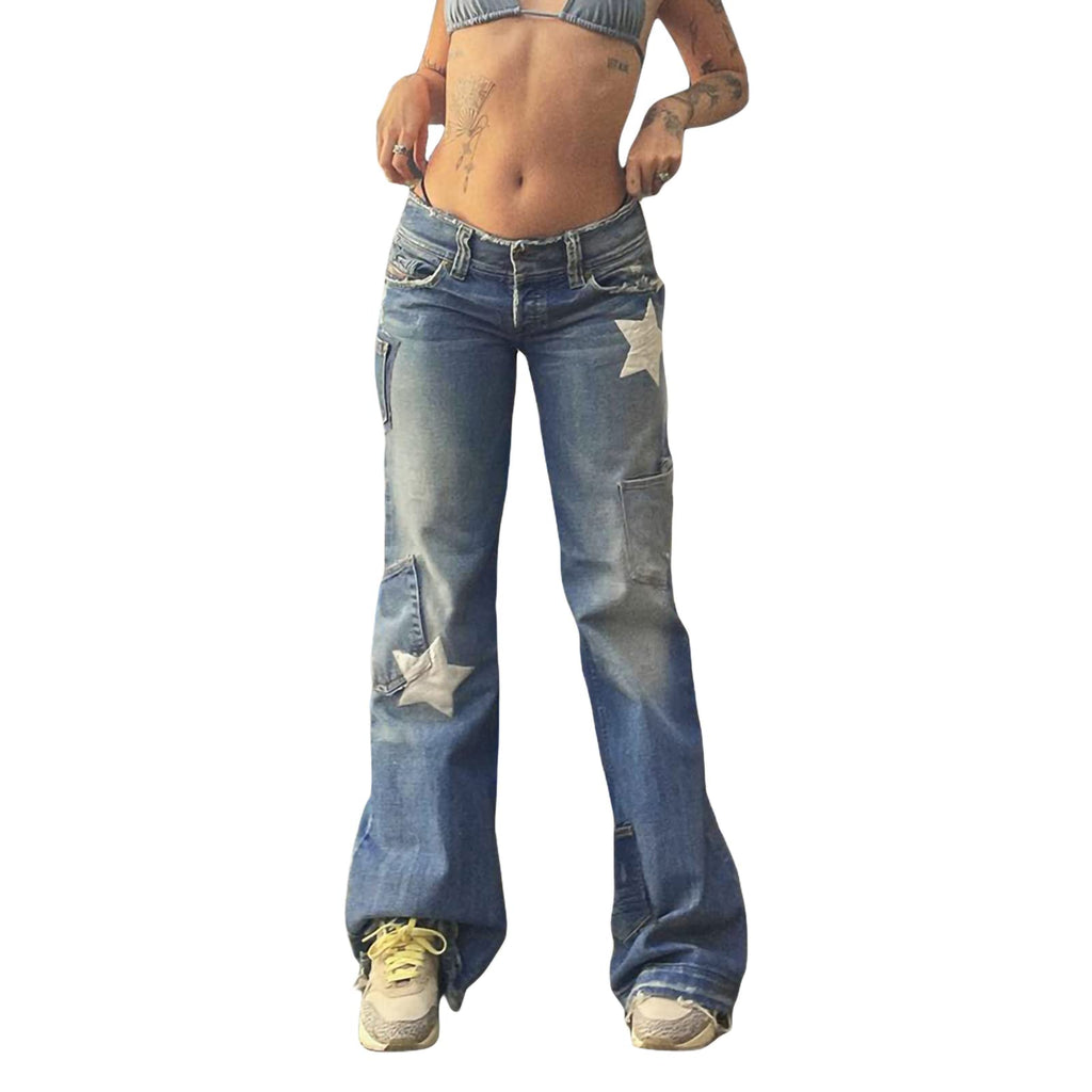 Women's Y2K High-Waisted Boyfriend Jeans â€?Streetwear Denim Pants