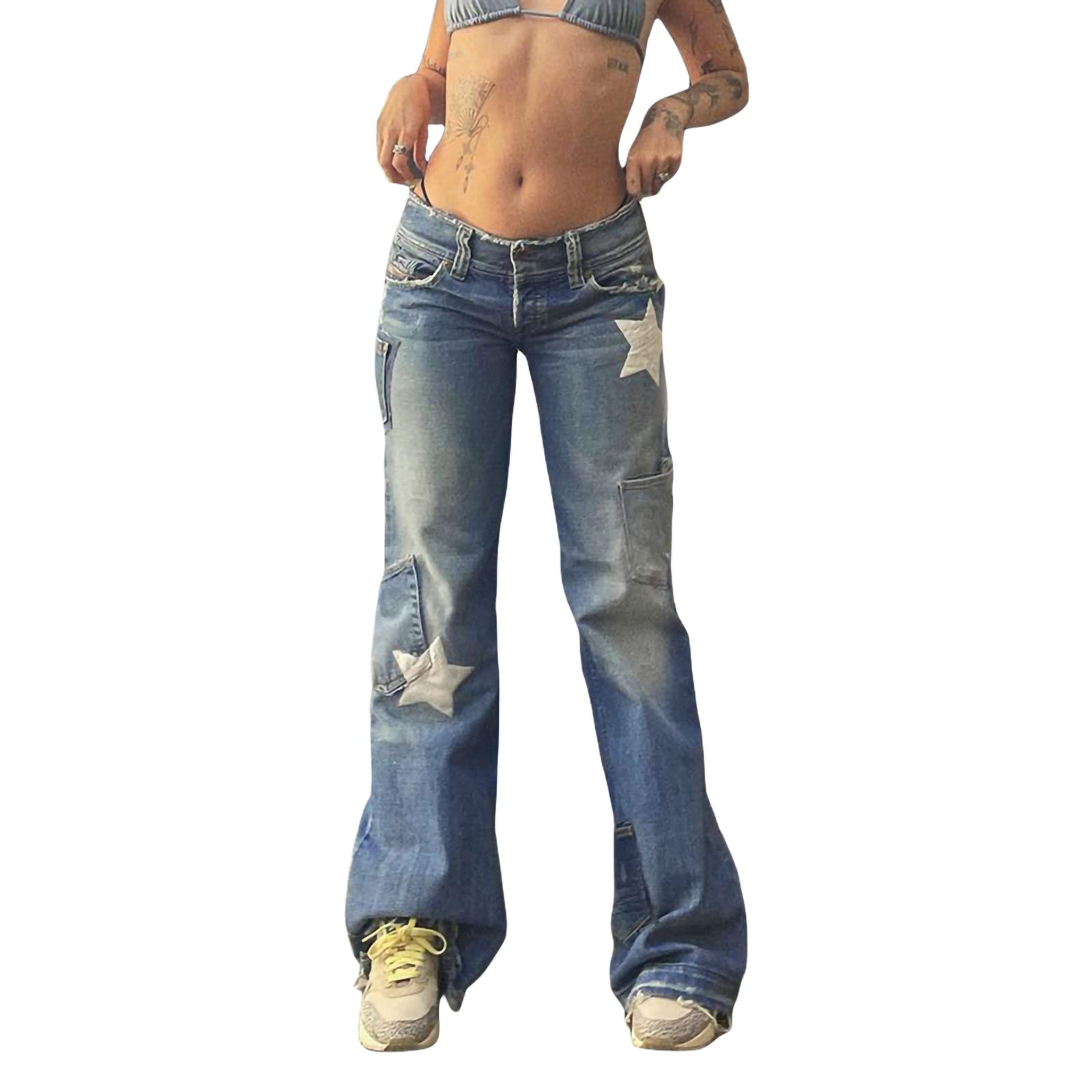 Women's Y2K High-Waisted Boyfriend Jeans â€?Streetwear Denim Pants