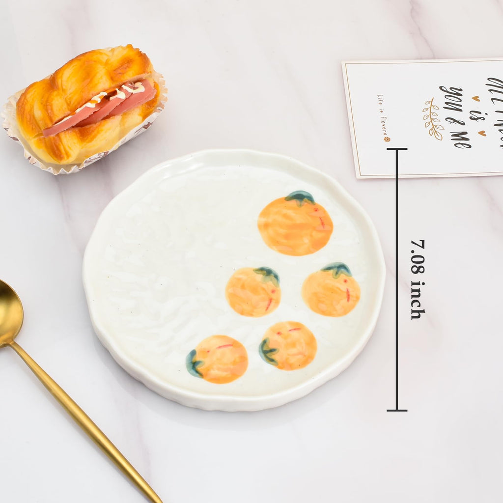 Ceramic Dinner Plate, Cute Creative Plates Design, Printed Dinnerware