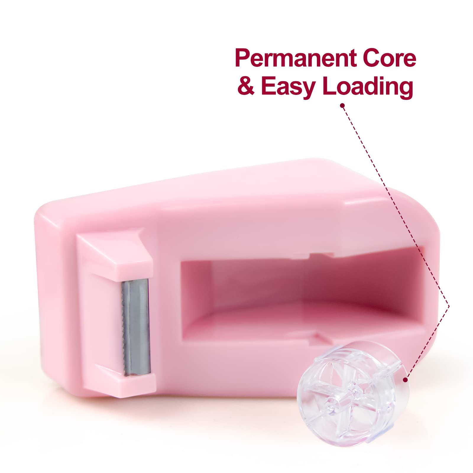 Desktop Tape Dispenser Adhesive Roll Holder with Weighted Nonskid Base, 1Pcs (Tape not Included)