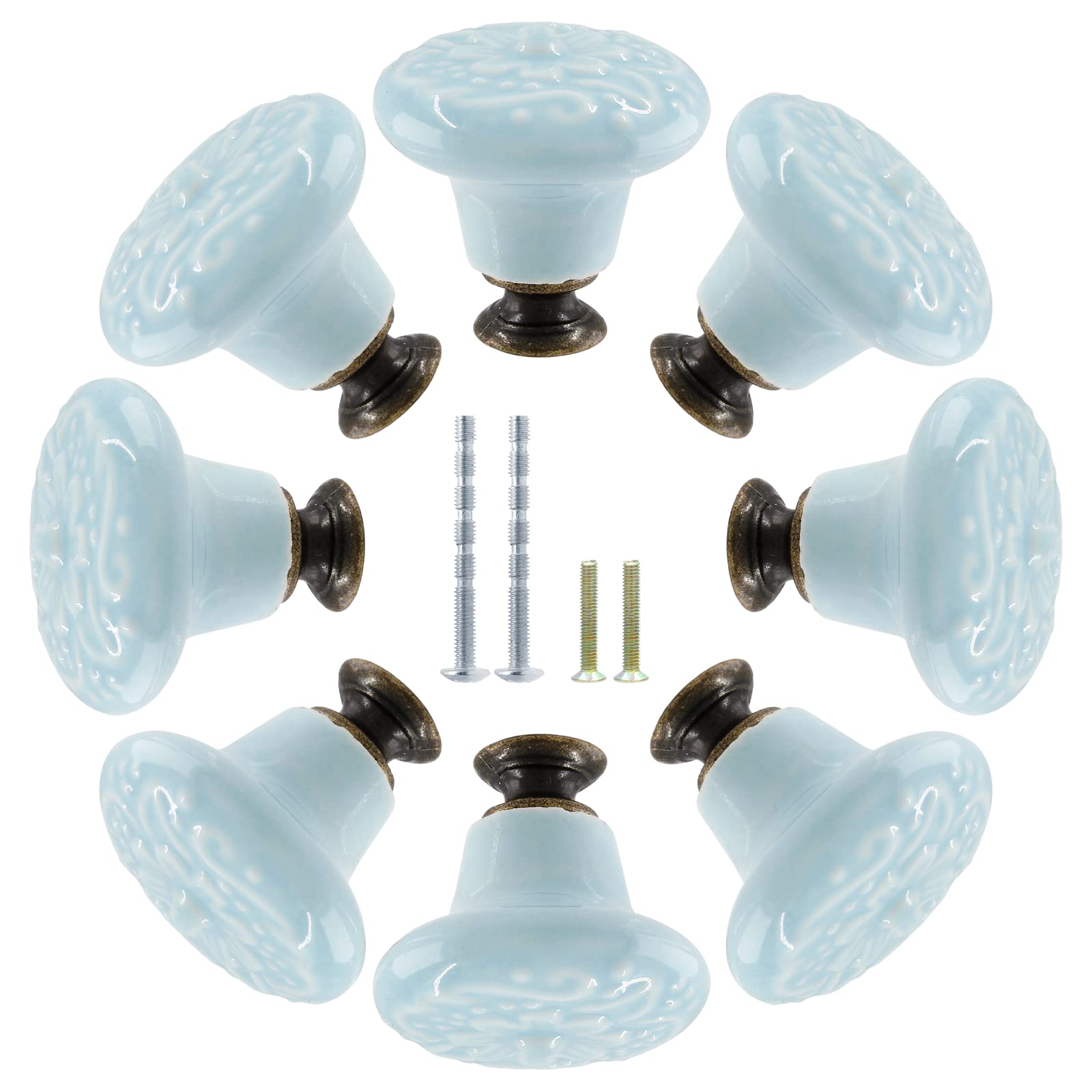 Ceramic Knobs, Vintage Kitchen Cabinet Knobs Pulls Retro Ceramic