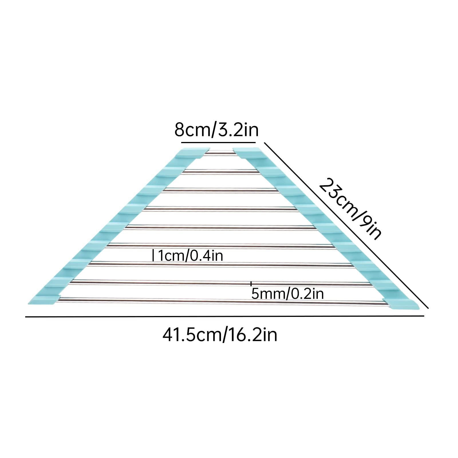 Triangle Foldable Dish Drying Rack, Small Roll-Up - Stainless Steel Over Sink Drainer for Kitchen Sink Corner, Rustproof
