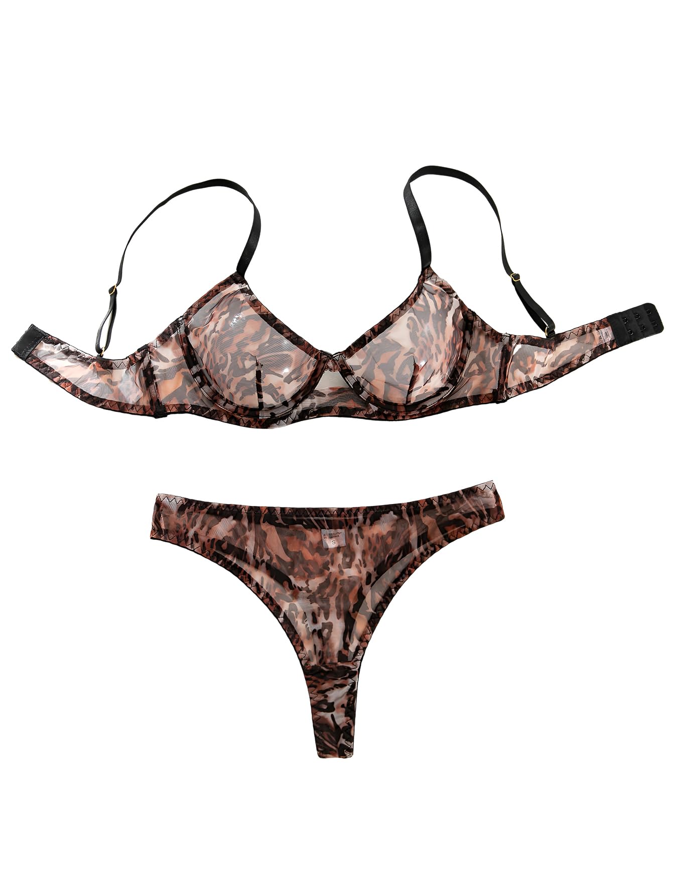 Sexy Mesh Sheer Push Up Lingerie Set