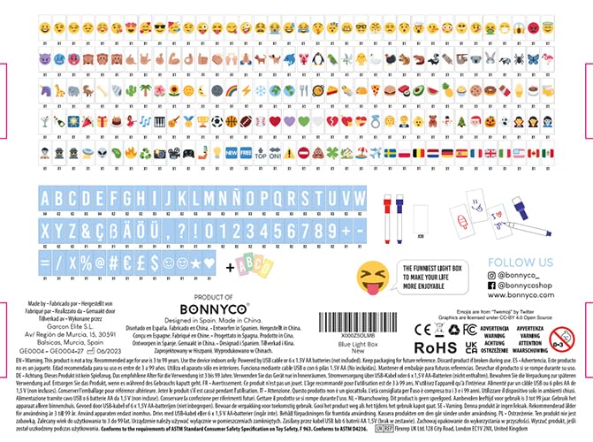 Light Box â€?400 Letters & Emojis, LED Sign for Home & Office Decor, Gifts for Women & Girls