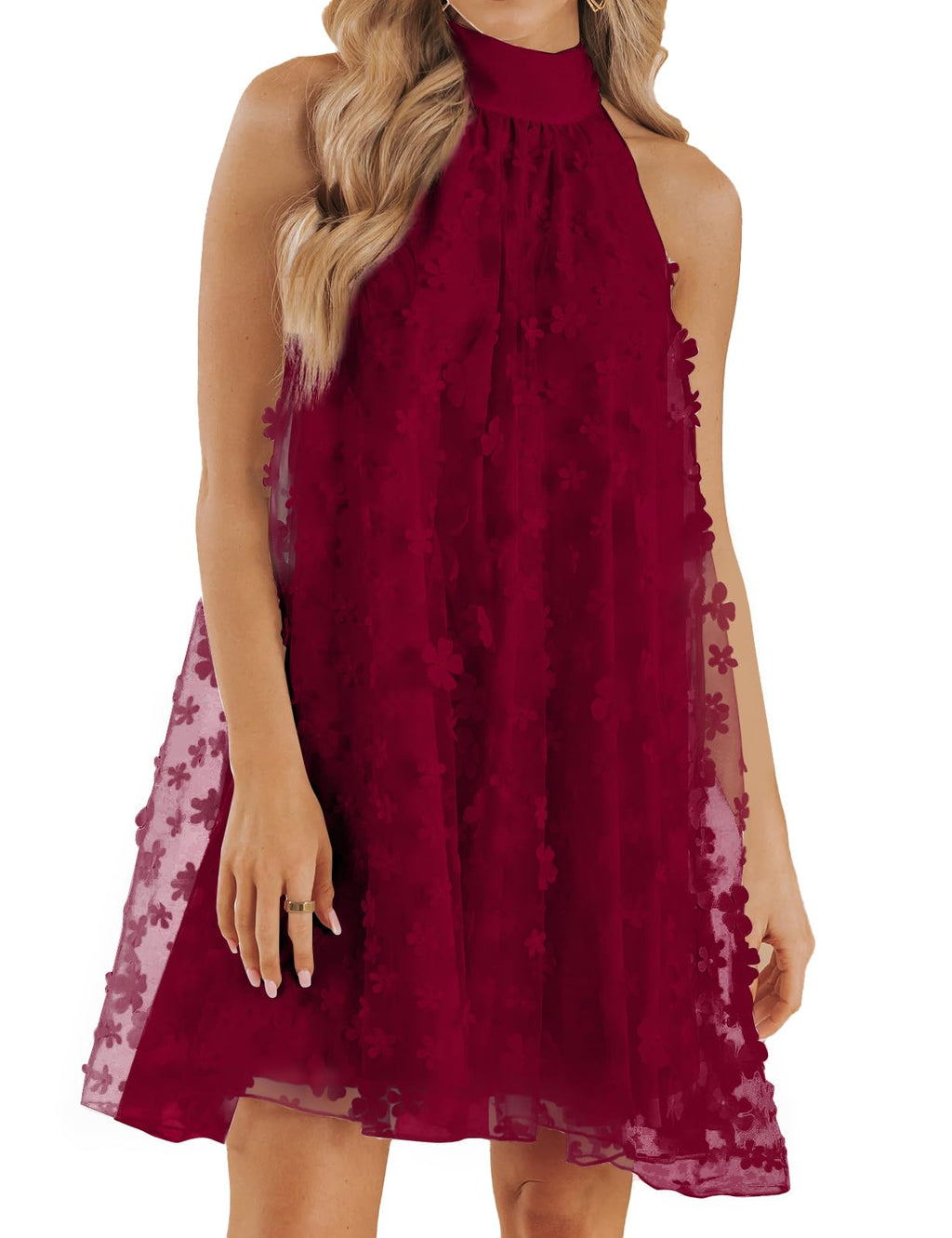 Women's Summer Formal Dresses Cocktail Halter Swing Dress Cute A Line Dress