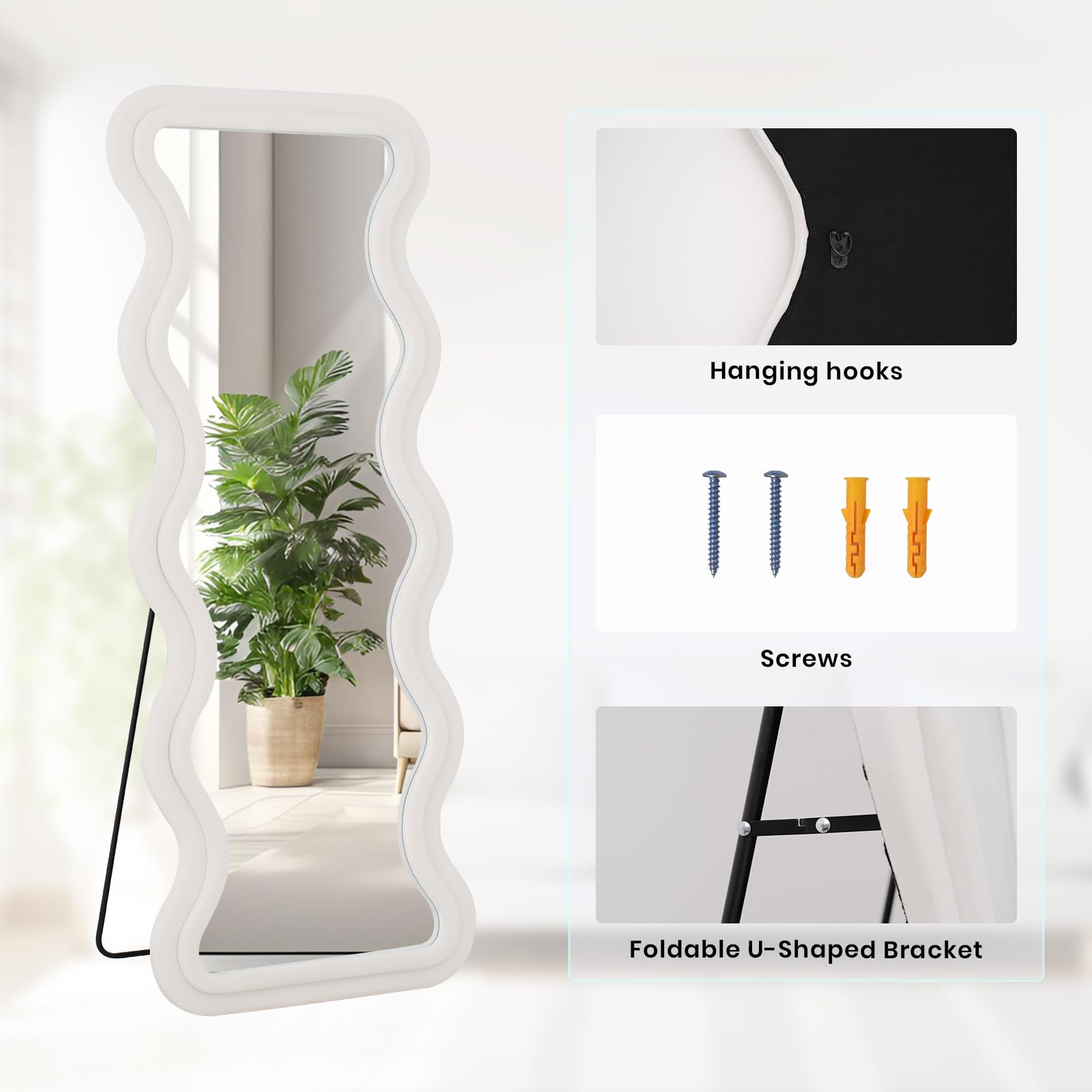 Irregular Full Body Mirror Wall Mounted Floor Mirror