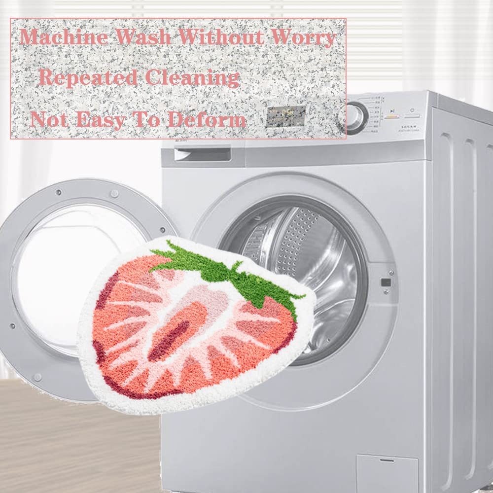 Shaped Rug Fruits Animals Bath Mat Area Rug Non-Slip Bathroom Door Mat for Bedroom Bathroom Kitchen Cartoon Area Rug for Bathroom Soft Bathmat Home Decor