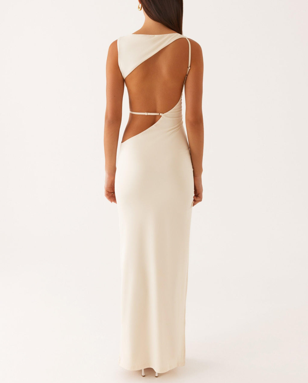 Sexy Cut Out Maxi Dress for Women Spaghetti Strap Backless Bodycon Dress Y2k Hollow Sleeveless Long Dress