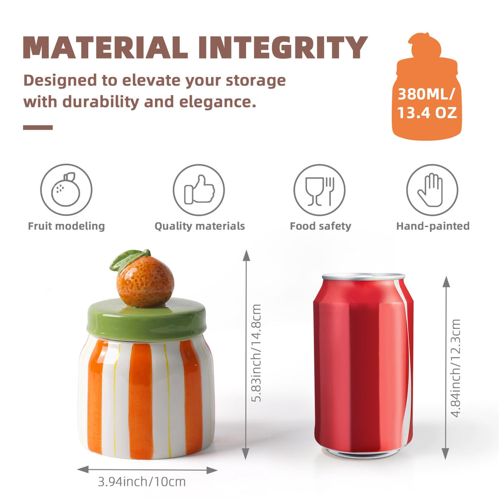 Cookie Jars with Lid Airtight, Hand Painted Ceramic