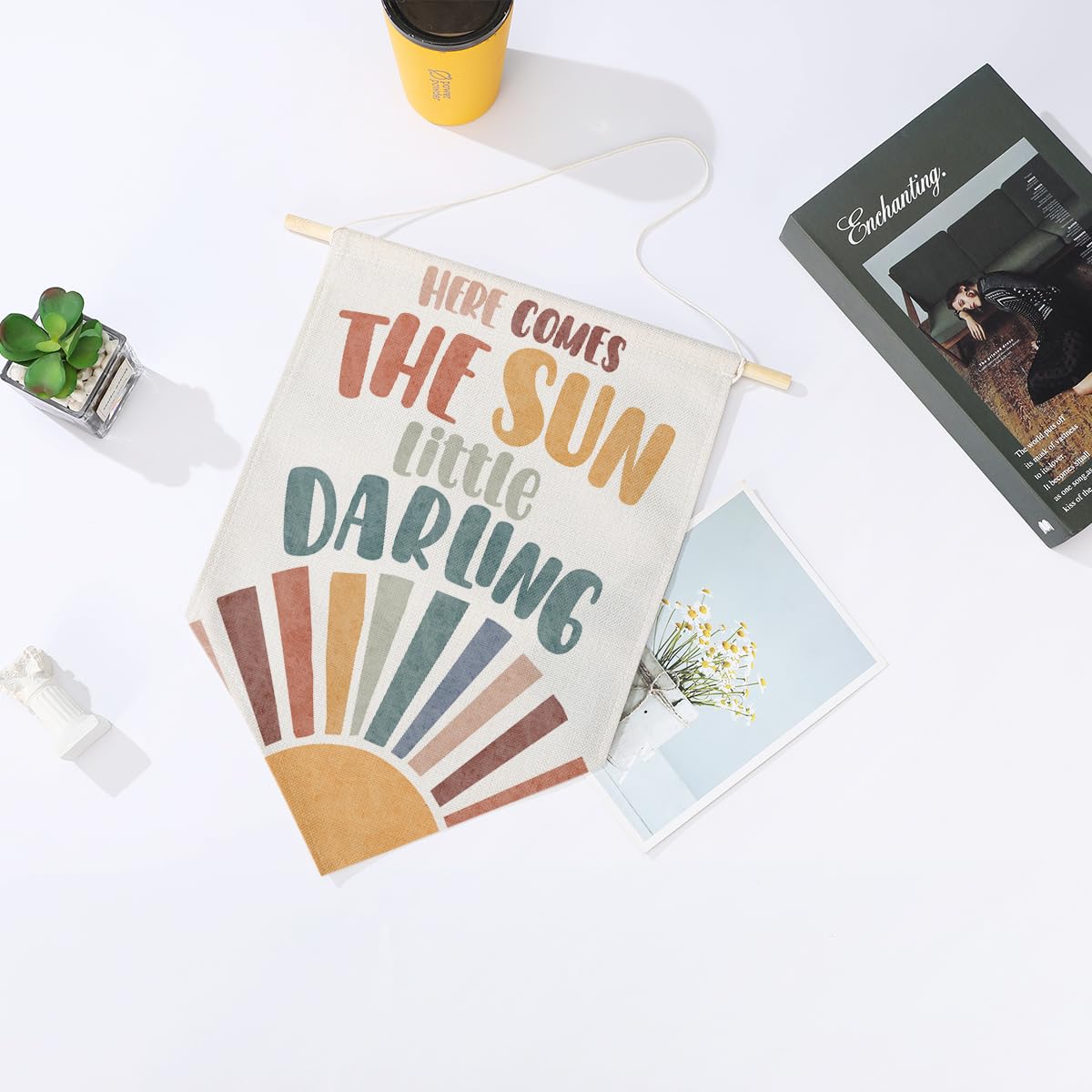 Preppy Positive Affirmations Wall Hanging Pennant Flag â€?Aesthetic Decor for Classroom, Bedroom, or Home