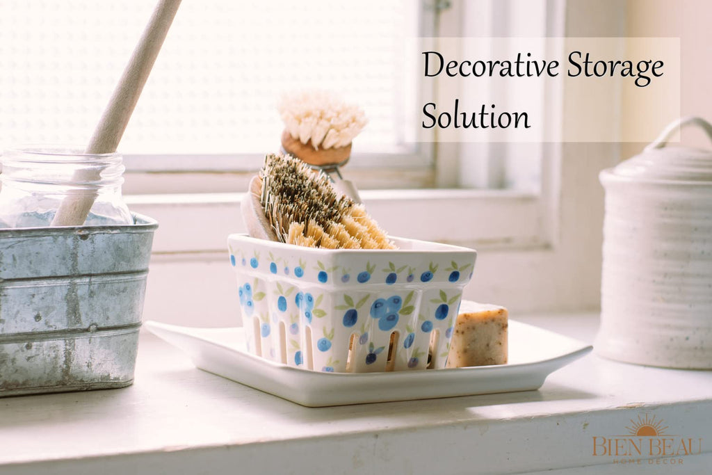 Farmhouse Ceramic Berry Basket, Colander, Fruit Decor, Fruit Bowls/Baskets, Kawaii Kitchen Bowl Fruit Pattern Stoneware Harvest Square Bowls Set of 4