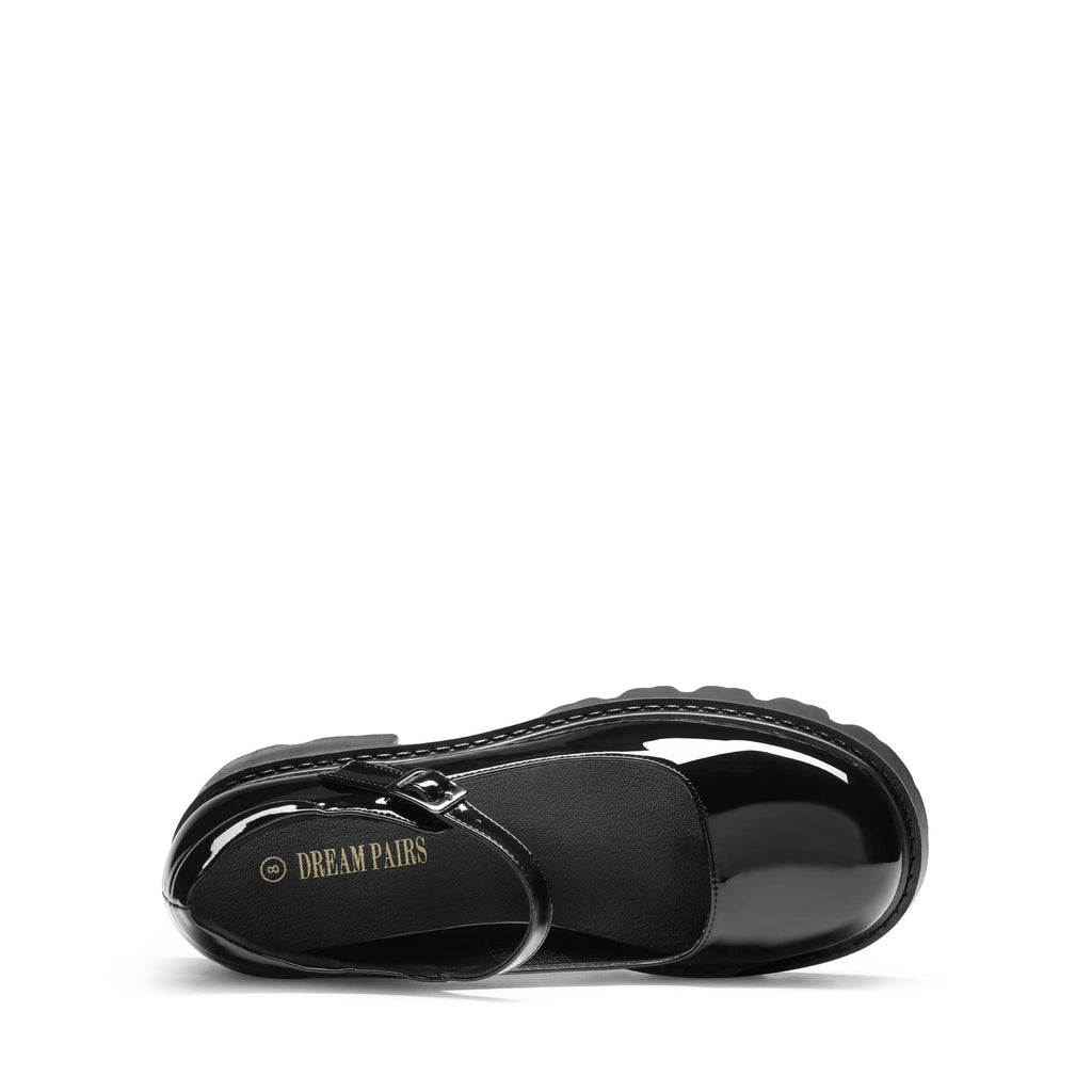 Women's Mary Janes Shoes -  Platform Dress Low Heel Chunky Pumps Round Toe Ankle Strap Pumps Shoes Oxfords