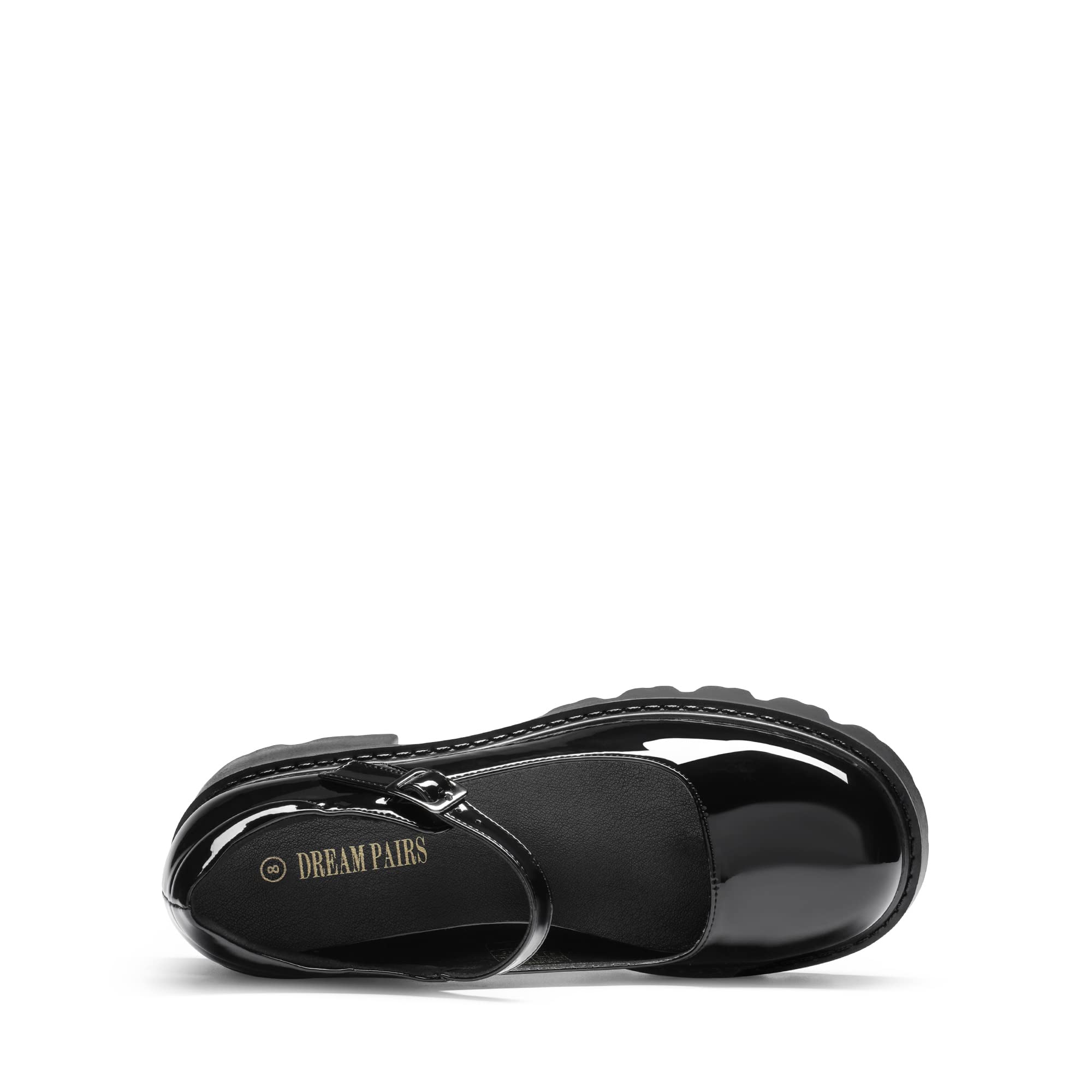 Women's Mary Janes Shoes -  Platform Dress Low Heel Chunky Pumps Round Toe Ankle Strap Pumps Shoes Oxfords