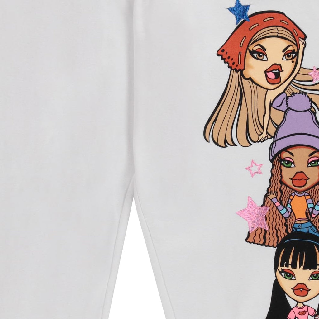 Bratz Ladies Original Dolls Joggers - Yasmin, Cloe, Jade, and Sasha Varsity Athletic Jogger Sweatpants Multi Print Sweatpants