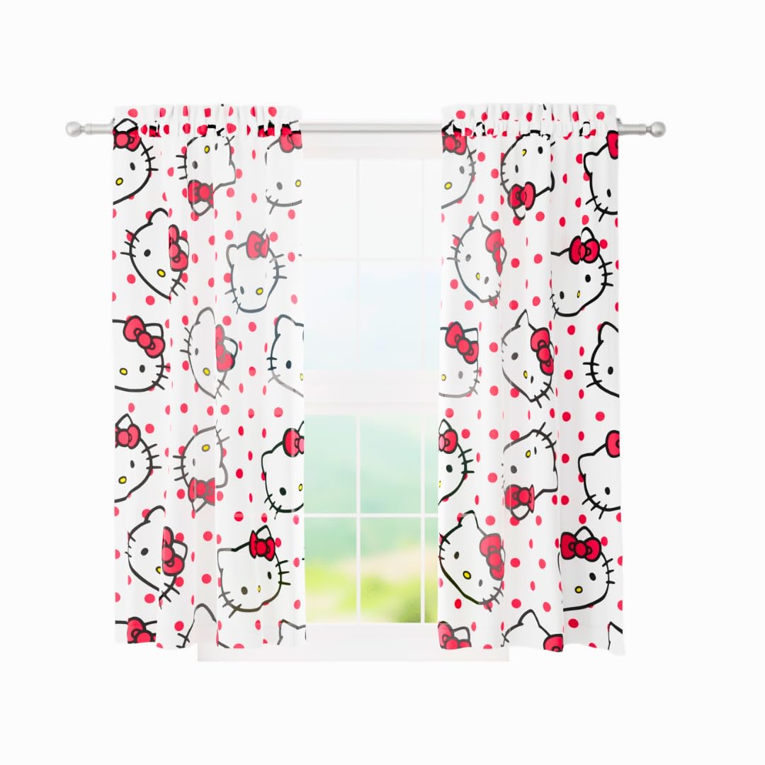 Hello Kitty Room Window Curtains Drapes Set