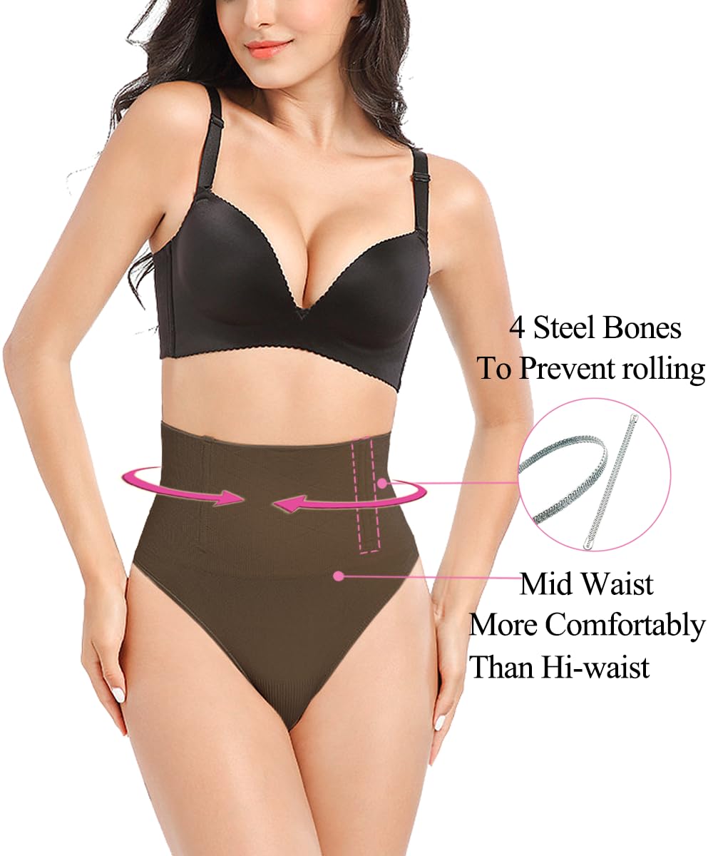 Thong Shapewear Tummy Control Panties Body Shaper for Women Butt Lifter Seamless Panty Girdle Underwear