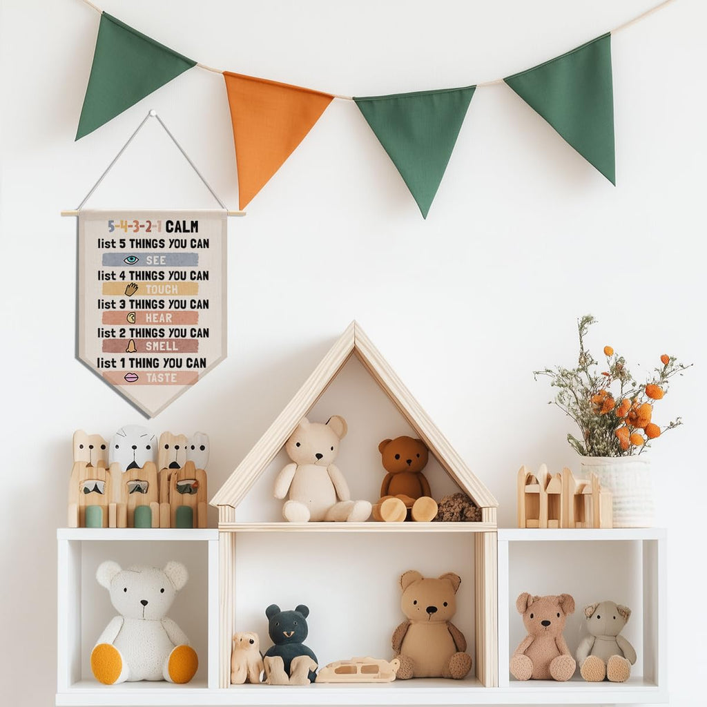 Preppy Positive Affirmations Wall Hanging Pennant Flag â€?Aesthetic Decor for Classroom, Bedroom, or Home