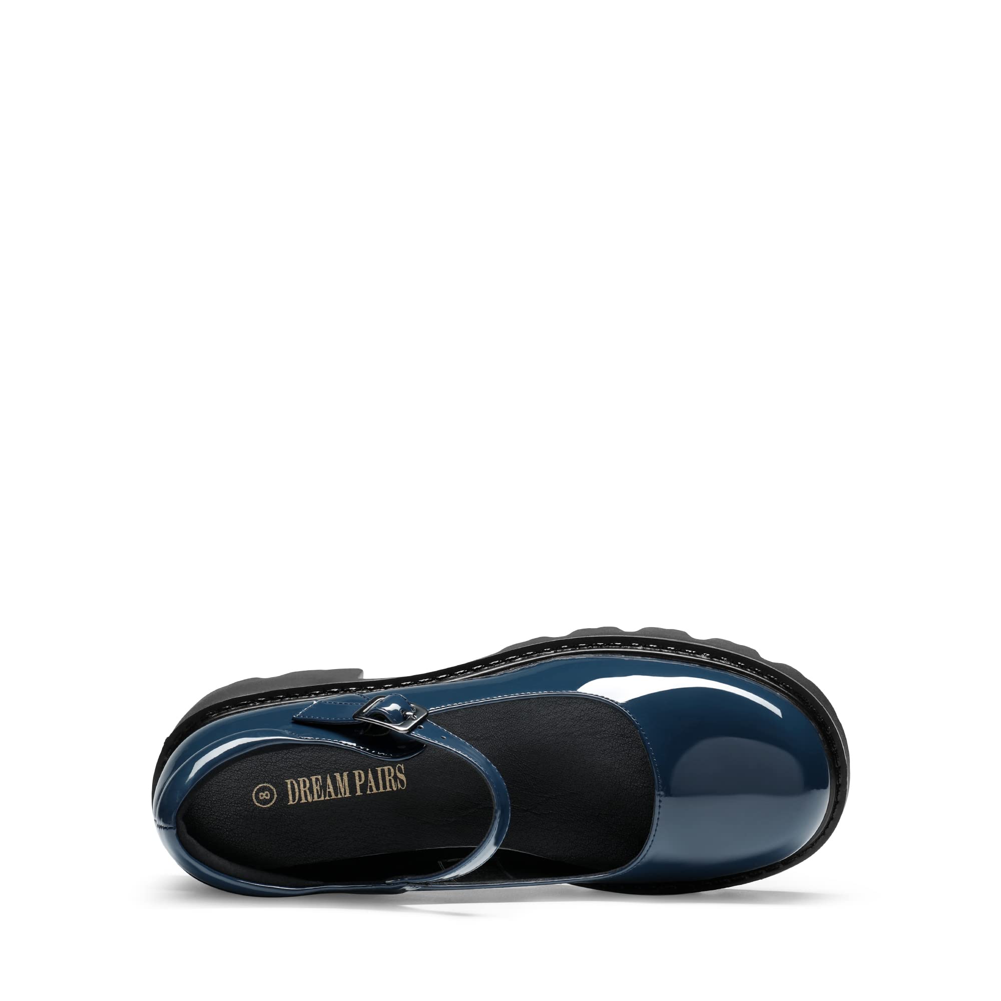 Women's Mary Janes Shoes -  Platform Dress Low Heel Chunky Pumps Round Toe Ankle Strap Pumps Shoes Oxfords