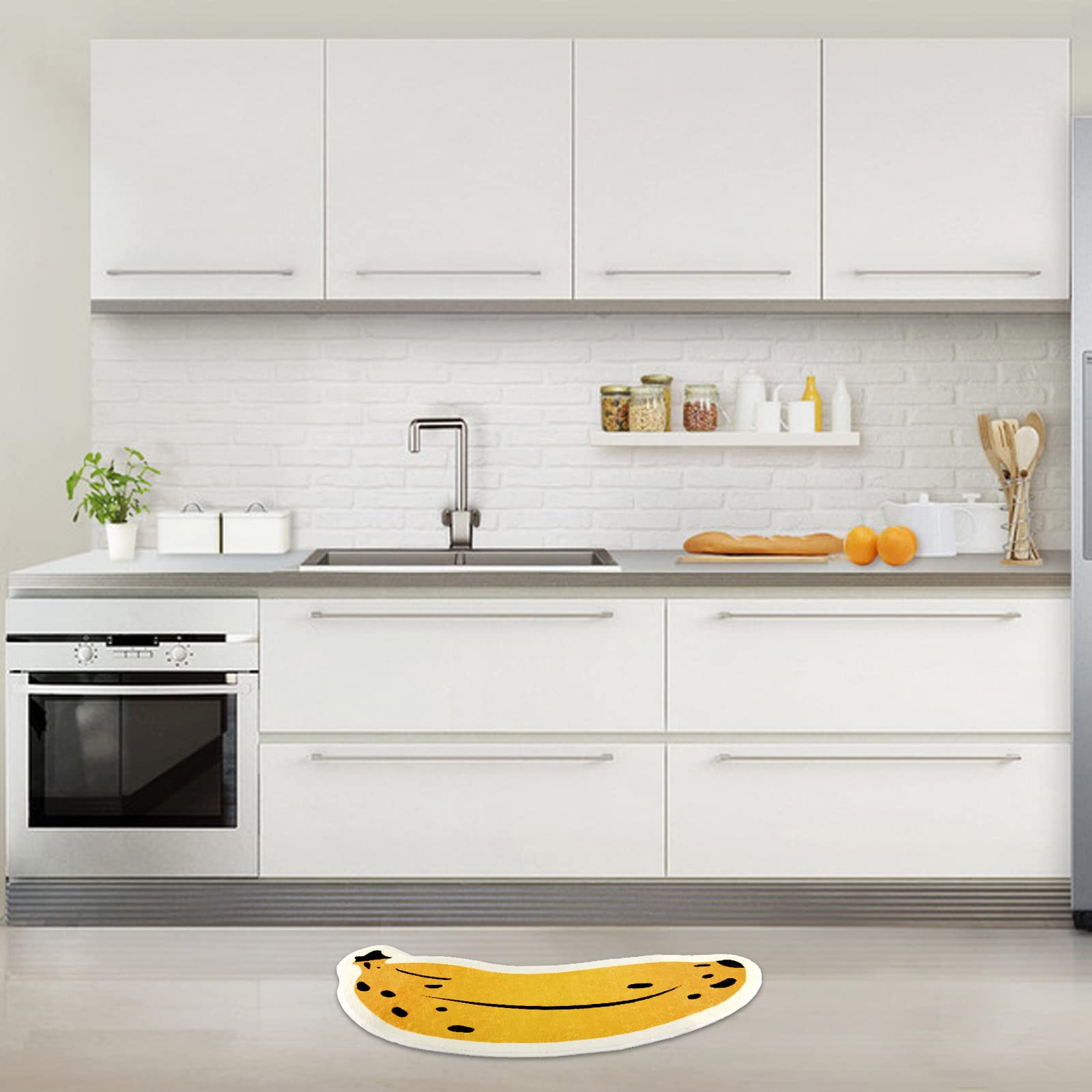 Shaped Rug Fruits Animals Bath Mat Area Rug Non-Slip Bathroom Door Mat for Bedroom Bathroom Kitchen Cartoon Area Rug for Bathroom Soft Bathmat Home Decor