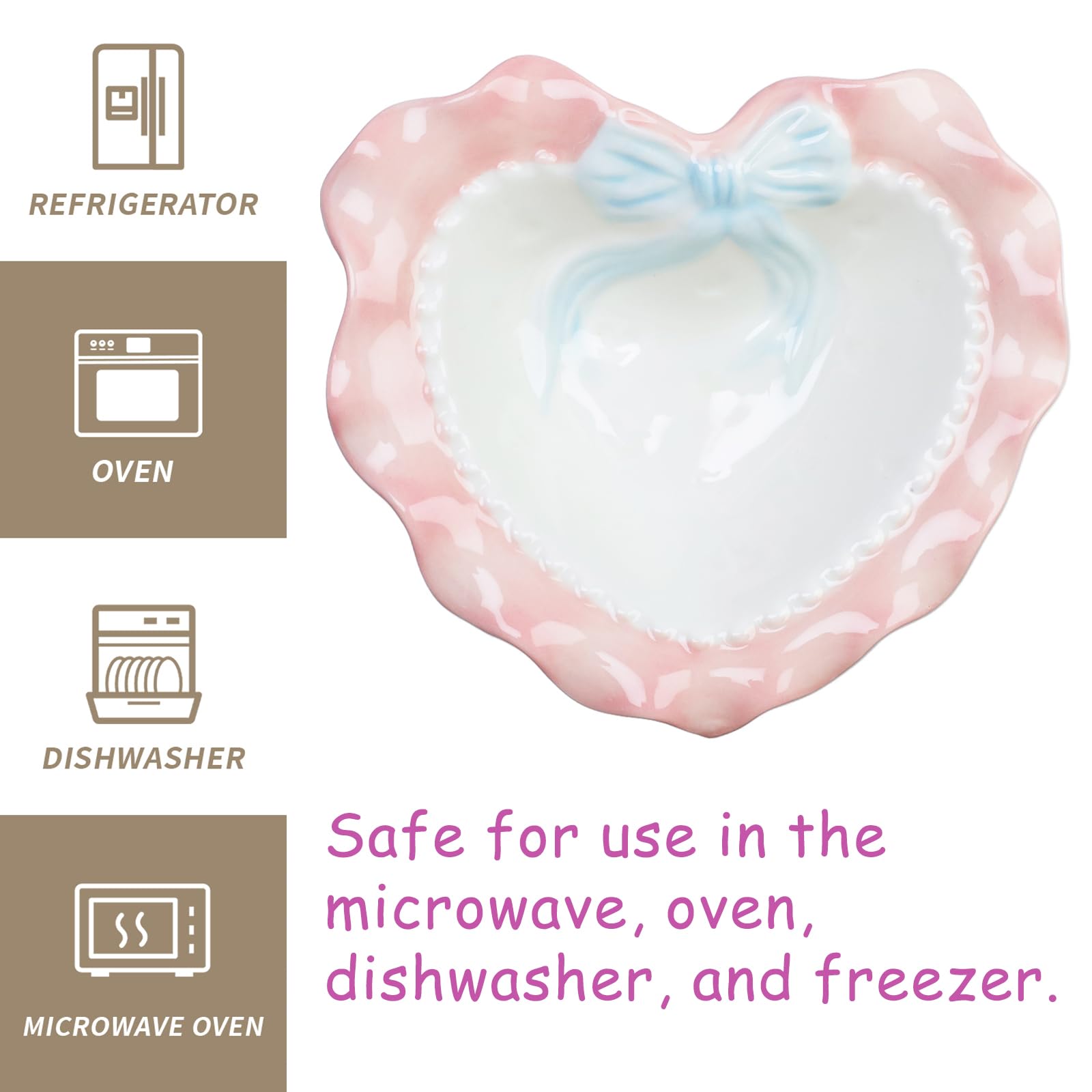 Cute Ceramic Bowls Porcelain Dessert Bowl Suitable (5 Inch)