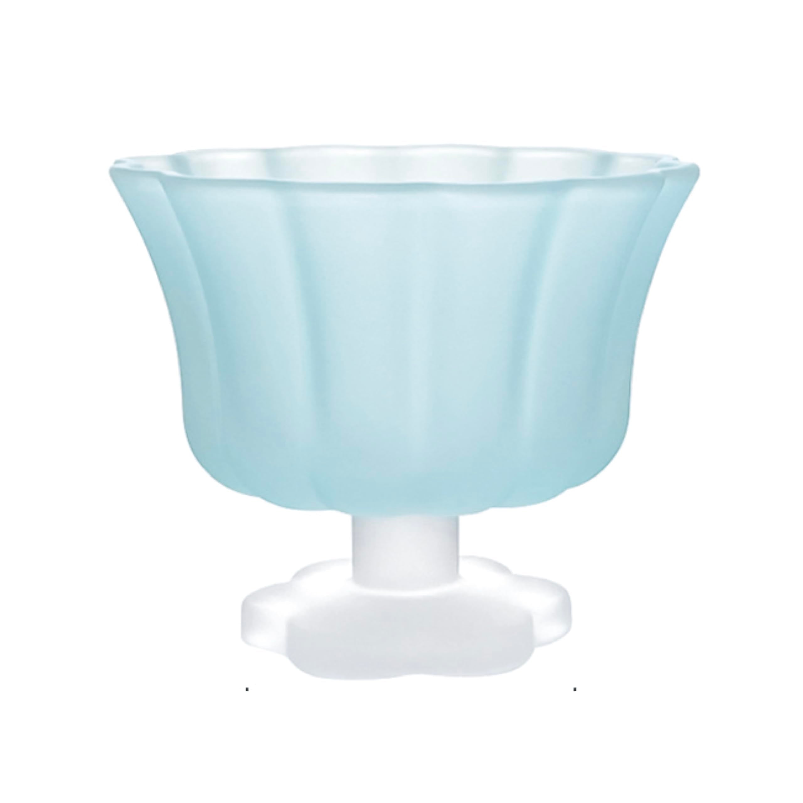 Matte Gradient Finish Glass Dessert Bowl with Heavy Base, 240ml (8.1oz)