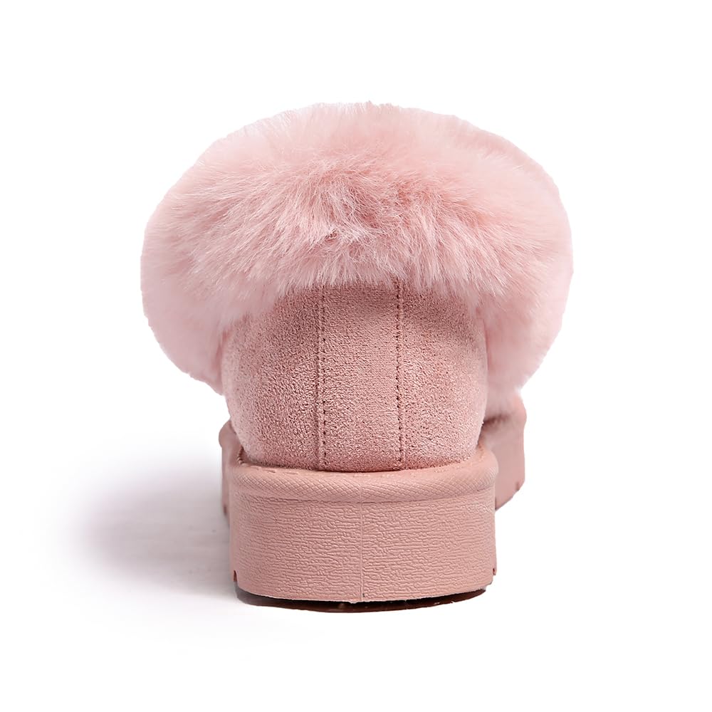 Women's Slippers Platform Boots - Suede Leather Slip-on