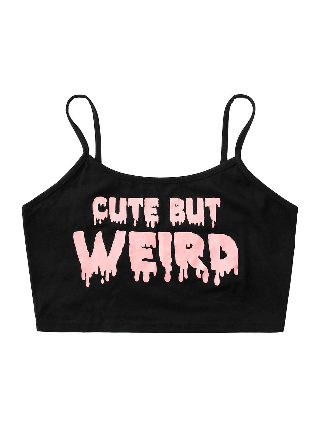 Women's Plus Size Graphic Print Spaghetti Strap Crop Cami Tank Top