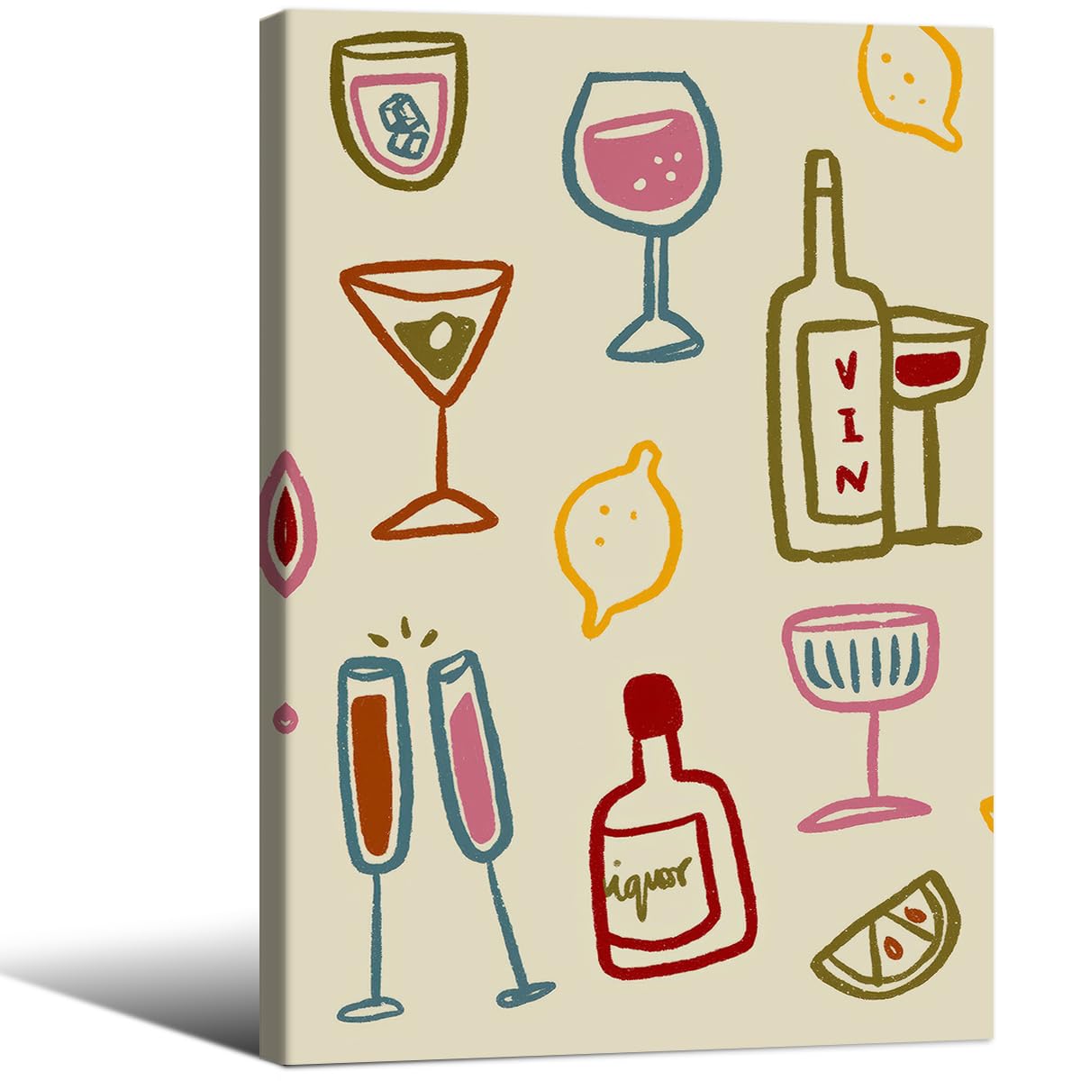 Modern Italian Kitchen Colorful Wall Art