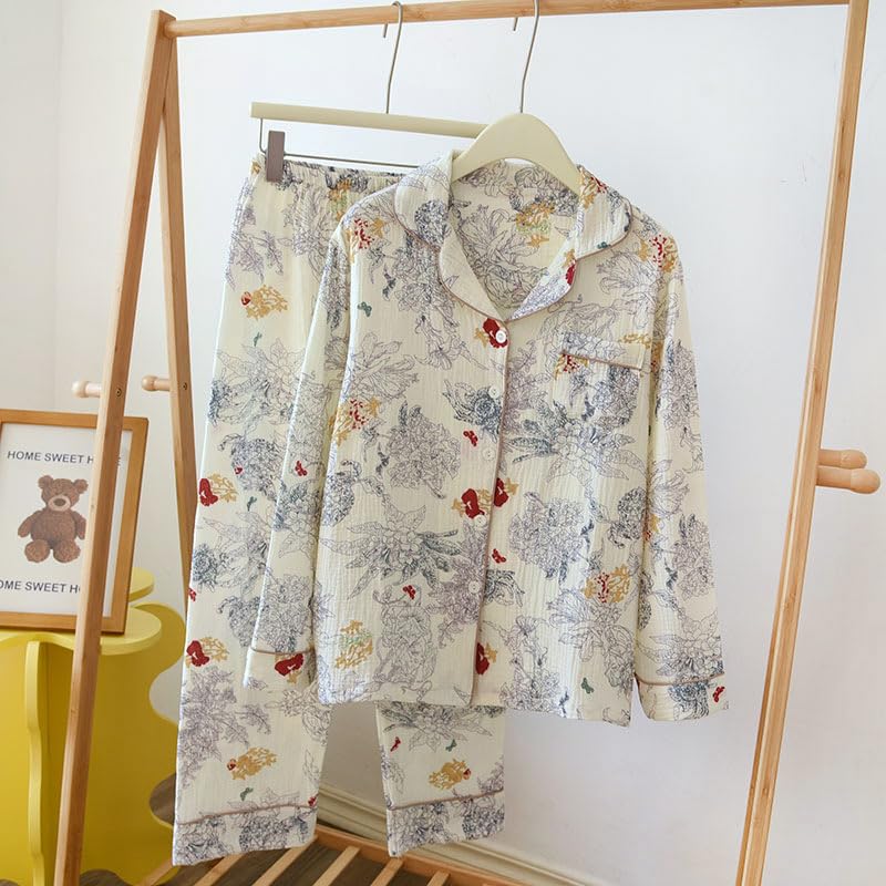 Women Linen Set Coquette Womens Pajamas Set - Old Money Aesthetic Lounge Sets