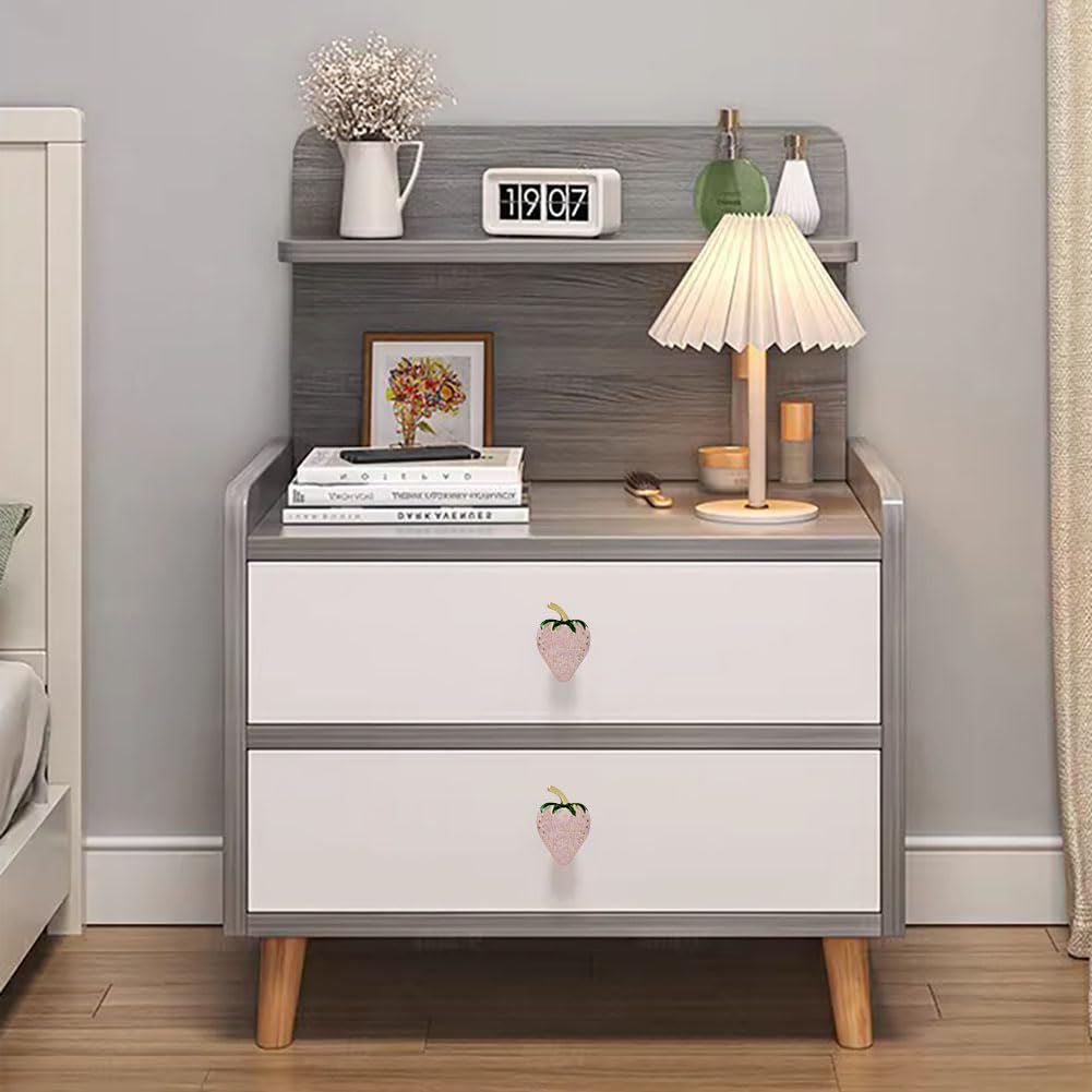 Strawberry Decor Kitchen Knobs, Drawer Handle Pull for Cupboard Dresser Wardrobe Door Home Furniture Hardware Single Hole Handle 4PCS