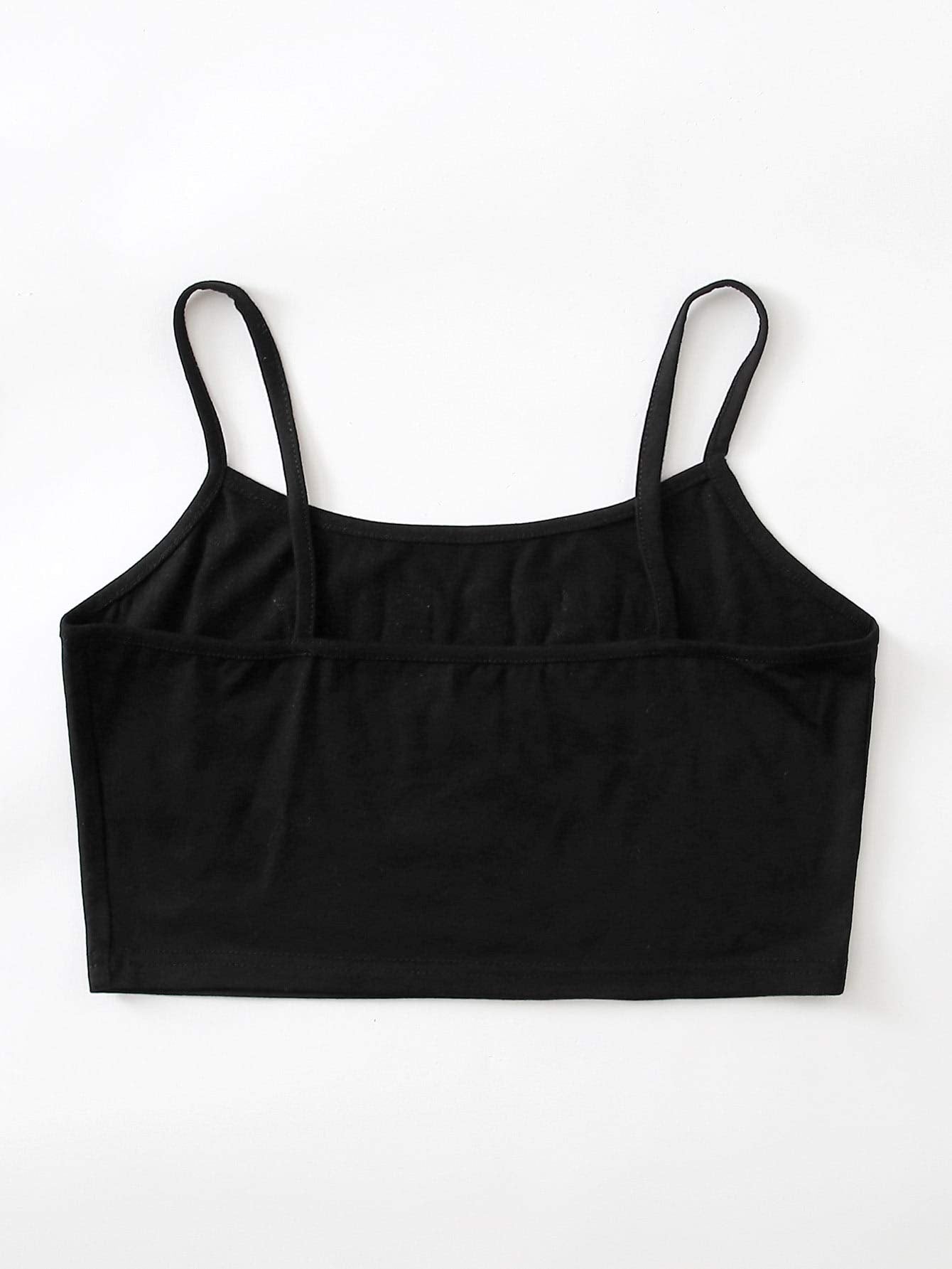 Women's Plus Size Graphic Print Spaghetti Strap Crop Cami Tank Top