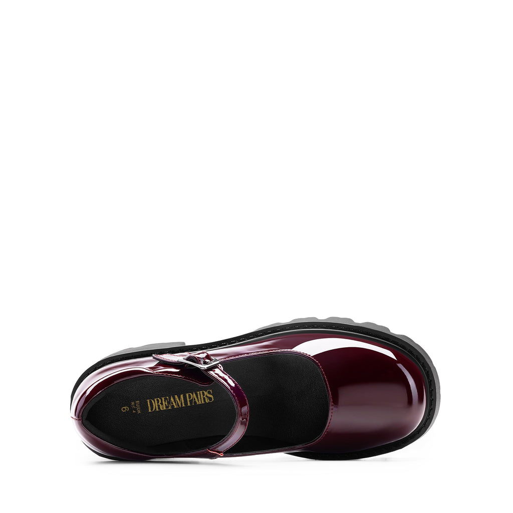 Women's Mary Janes Shoes -  Platform Dress Low Heel Chunky Pumps Round Toe Ankle Strap Pumps Shoes Oxfords