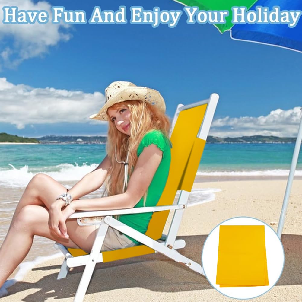 Cute 1pcs Beach Sling Chair Replacement Lawn Chair Webbing Chair Oxford Cloth 435 * 1165mm Outdoor Patio Foldable Chaise Lounge Chair Fabric