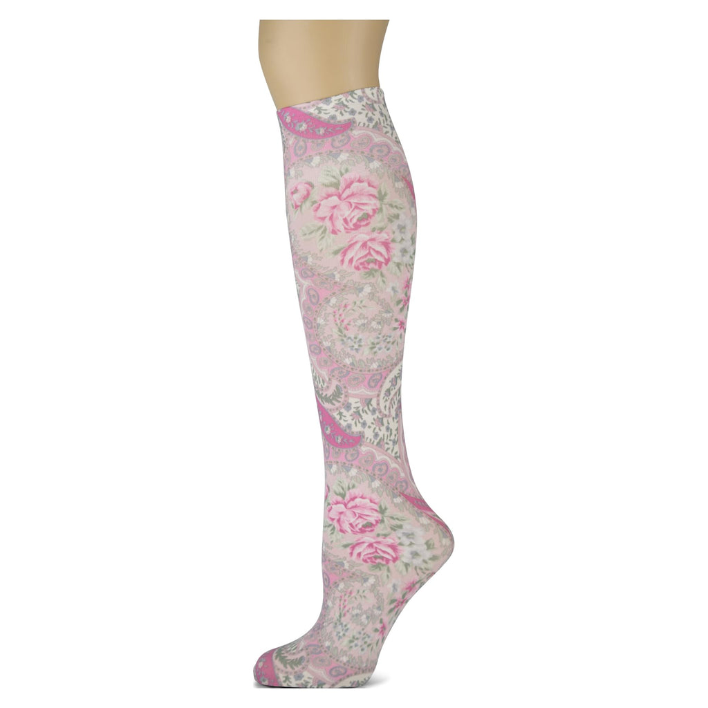 Women's 3 Pairs Knee High Trouser Socks, Classy and Colorful Printed Patterns, Silky Smooth Material