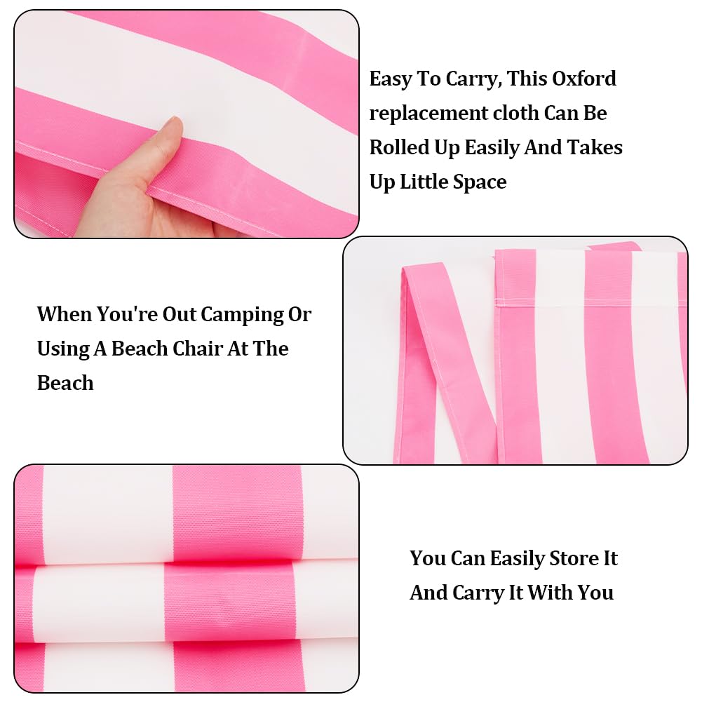 Cute 1pcs Beach Sling Chair Replacement Lawn Chair Webbing Chair Oxford Cloth 435 * 1165mm Outdoor Patio Foldable Chaise Lounge Chair Fabric