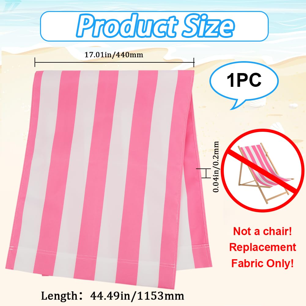 Cute 1pcs Beach Sling Chair Replacement Lawn Chair Webbing Chair Oxford Cloth 435 * 1165mm Outdoor Patio Foldable Chaise Lounge Chair Fabric