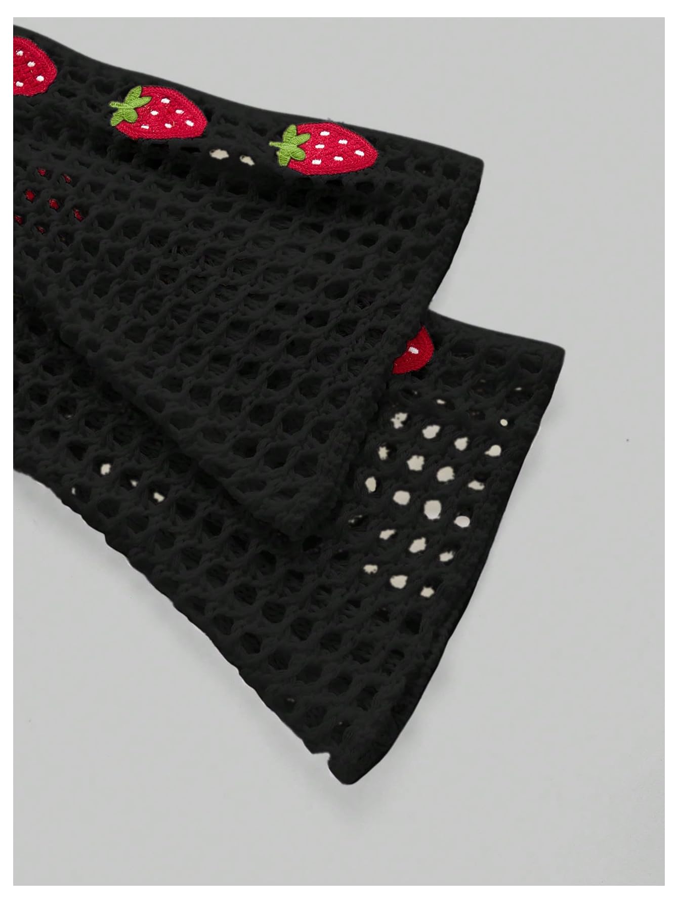 Women's Crochet Hollow Out Y2k Long Sleeve Cropped Knit Sweater Top