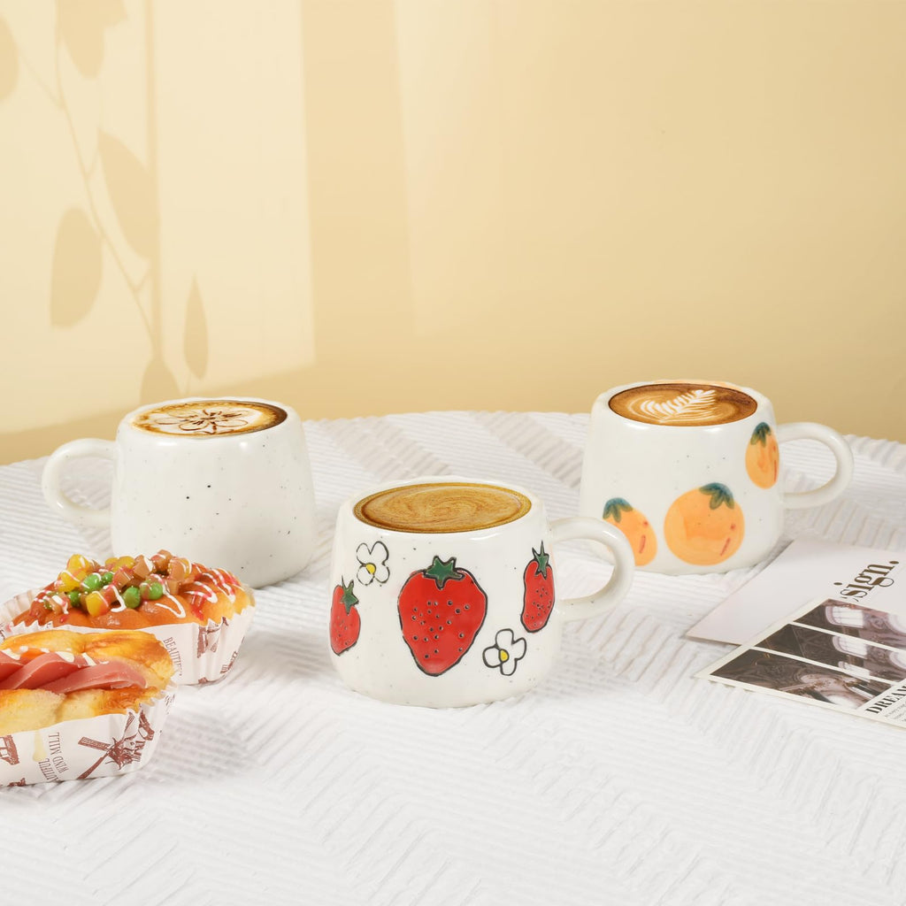 Ceramic Mug, Cute Fruit Creative Mugs Design, Printed Cup, 10 oz/300 ml for Latte Tea Milk