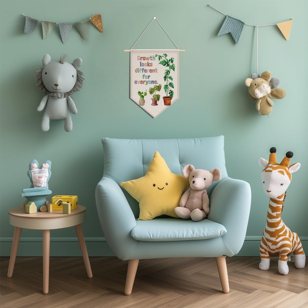 Preppy Positive Affirmations Wall Hanging Pennant Flag â€?Aesthetic Decor for Classroom, Bedroom, or Home