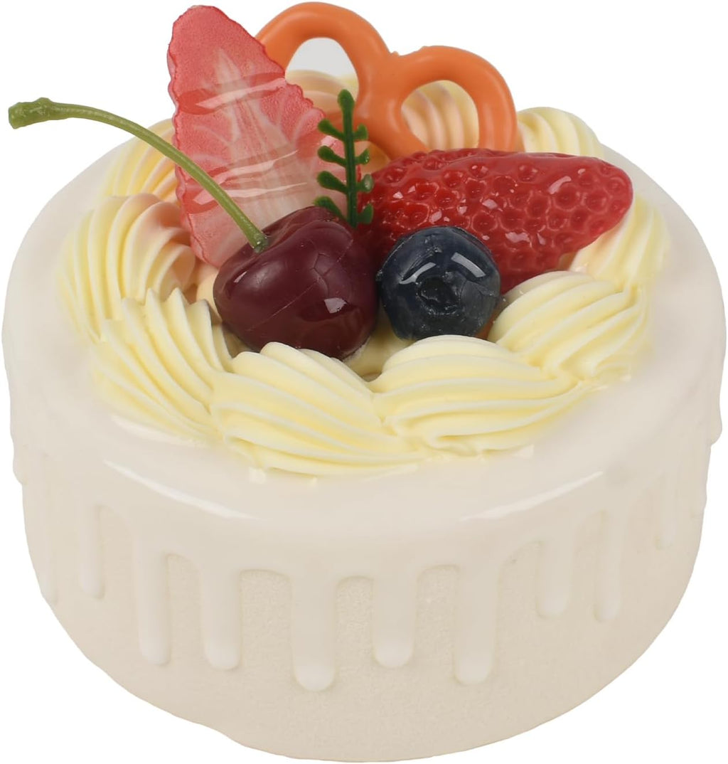 Fake Cake Dessert Artificial Cake with Strawberry Cherries Fake Cupcake Faux Food Model Realistic Fake for Home Kitchen Decoration Display Photography Props