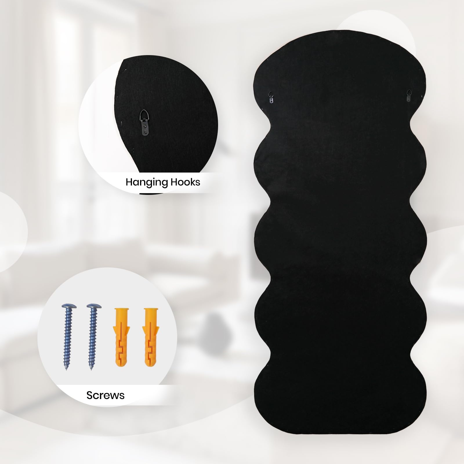 Irregular Full Body Mirror Wall Mounted Floor Mirror