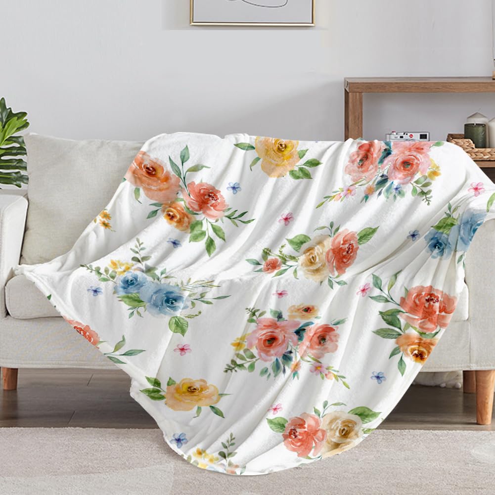 Super Soft Cozy Throw Blanket Flannel Fleece Lightweight Fuzzy Comfy Blankets for Couch Sofa Bed